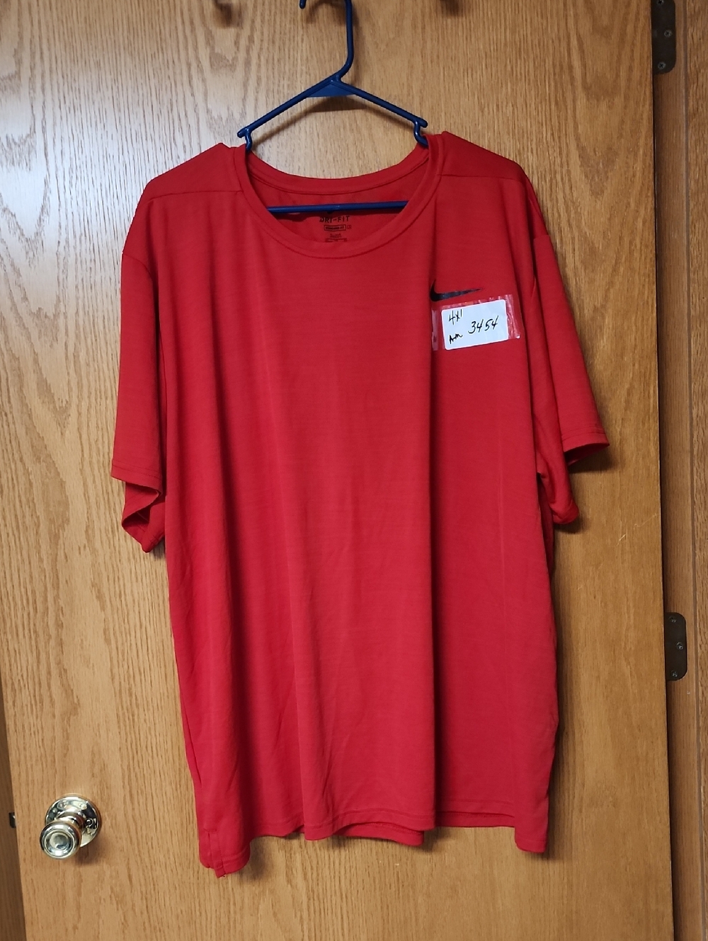 Nike Men's Red Crew Neck T-Shirt - Classic Casual Fit 4xl number 3454